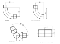 Poręcz ścienna ALU-PVC - 36