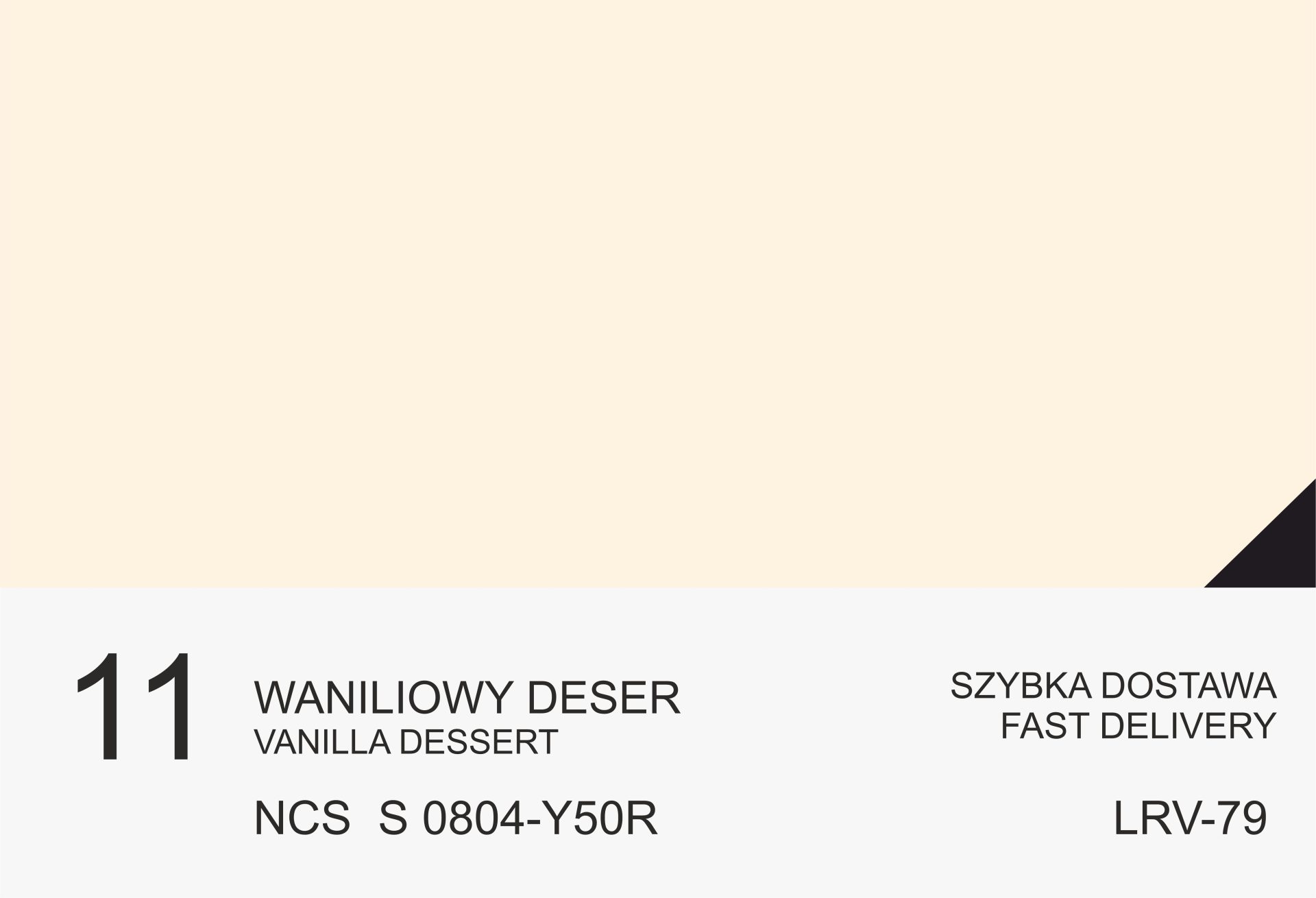 kolor waniliowy deser